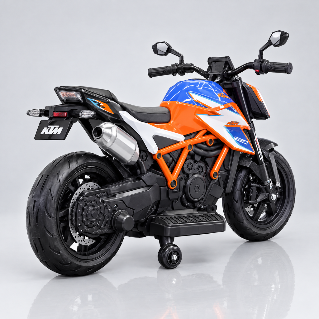 Moto électrique enfant KTM 1290 Super Duke – vue arrière