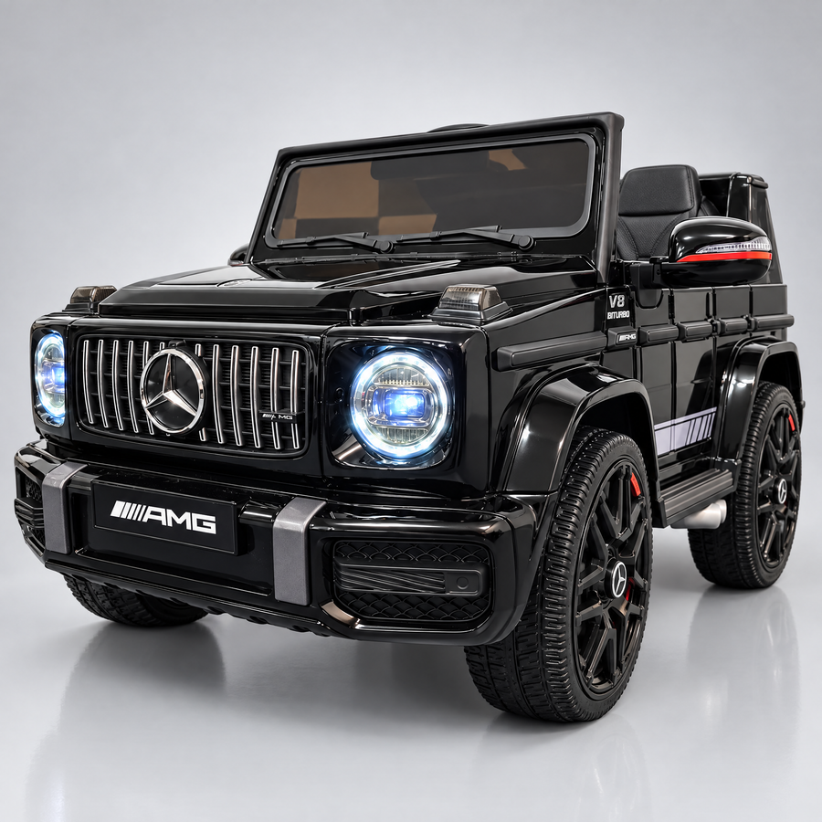 Mercedes G63 12V – Voiture électrique enfant noire 1 place avec télécommande