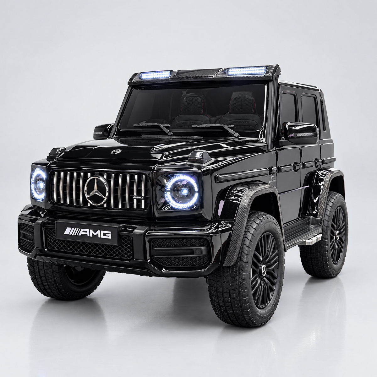 Mercedes G63 AMG 24V 2 places noir pour enfant, vue avant 3/4