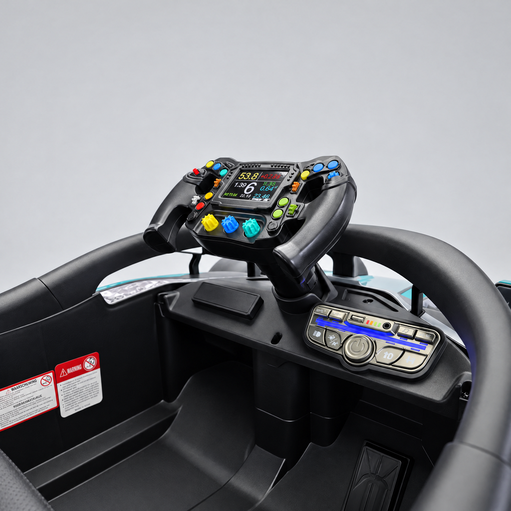 F1 Mercedes-AMG enfant – volant et tableau de bord